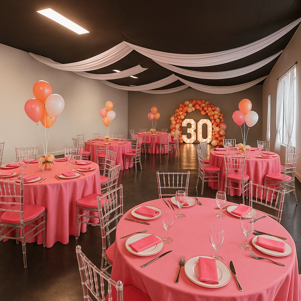 Professional corporate meeting with presentation setup