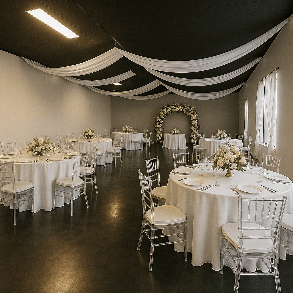 Elegant ballroom setup